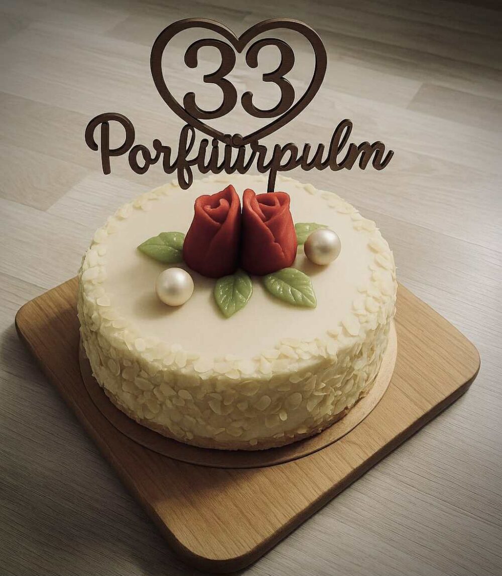 Puidust koogitopper "Pulma-aastapäev"